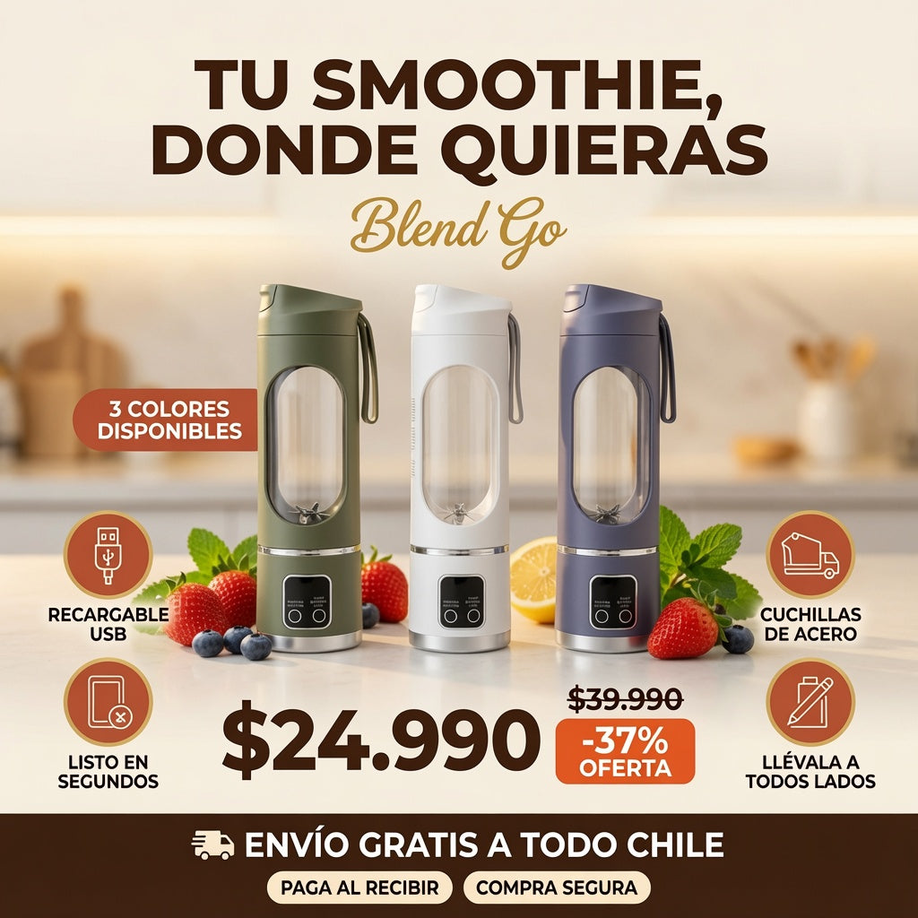 Blend Go licuadora portátil recargable, oferta $24.990 envío gratis