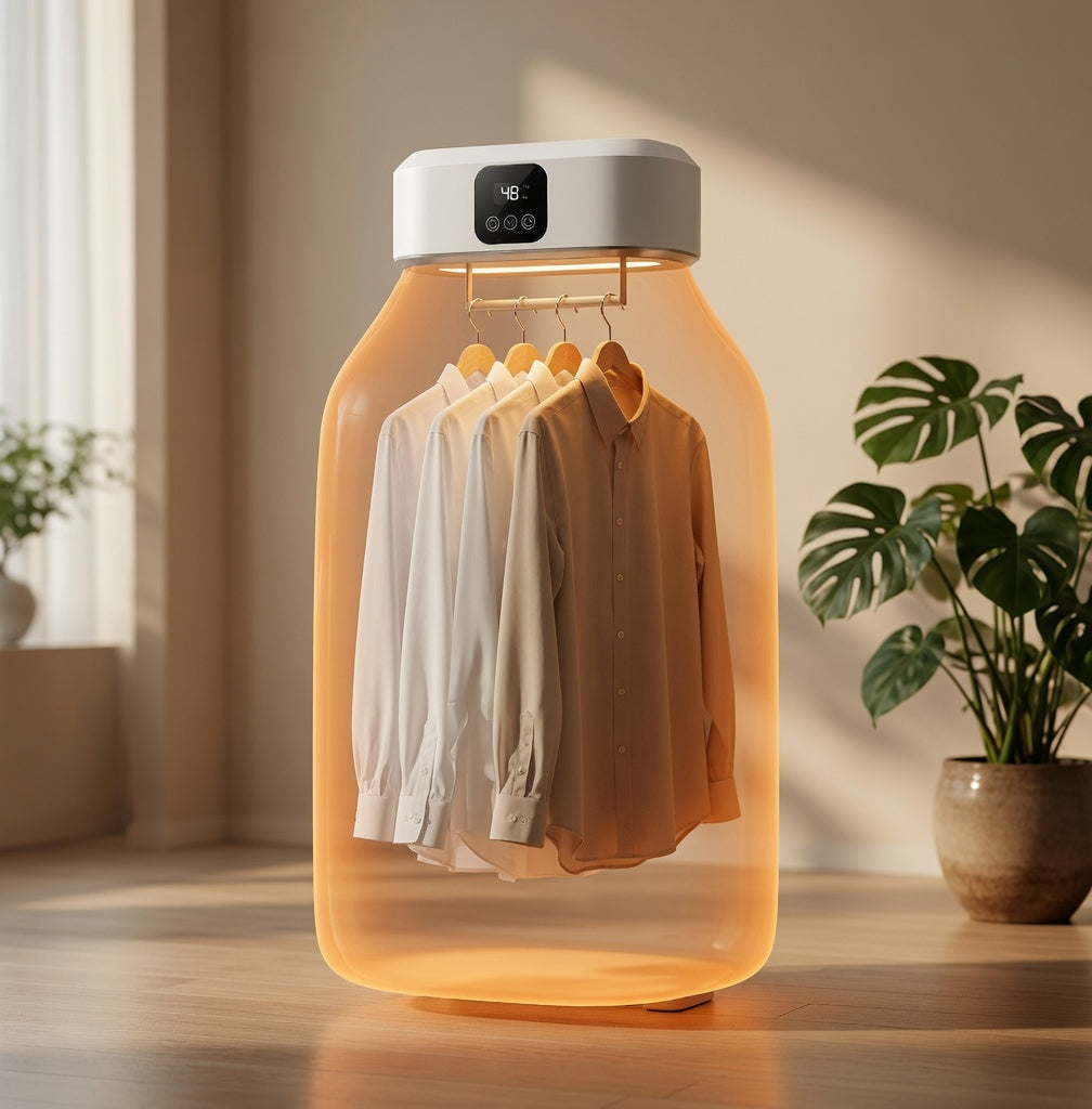 Secador colgante Lava Go en funcionamiento con ropa dentro