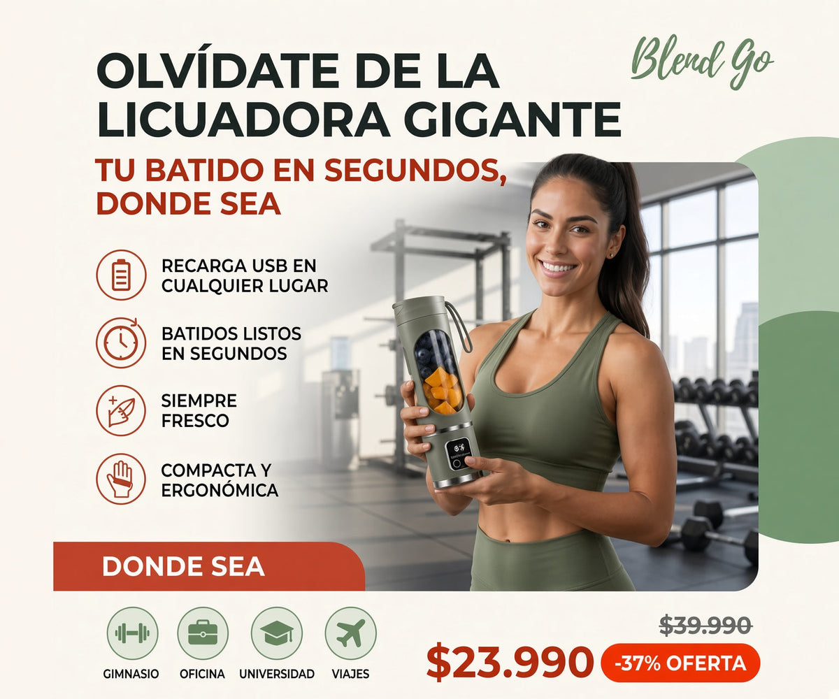 Blend Go licuadora portátil, tu batido en segundos donde sea, oferta $23.990